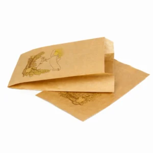Printed Brown Paper Bag, 200 × 80 × 380 mm - 500 pcs